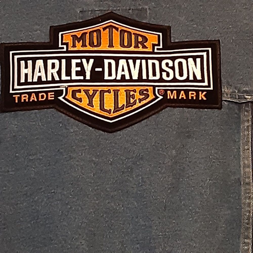 Y2K Harley Davidson Wrangler Denim Jacket Men's XLT Blue Jean Big & Tall 2530
